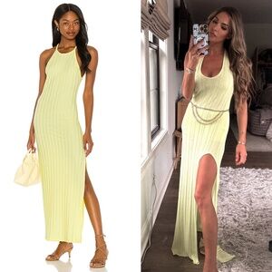 NWT AFRM Medina Sweater Maxi Dress Sunny Lime Sz S